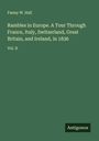 Fanny W. Hall: Rambles in Europe. A Tour Through France, Italy, Switzerland, Great Britain, and Ireland, in 1836, Buch