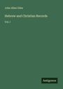 John Allen Giles: Hebrew and Christian Records, Buch