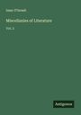 Isaac D'Israeli: Miscellanies of Literature, Buch
