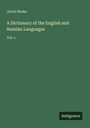 Jacob Banks: A Dictionary of the English and Russian Languages, Buch