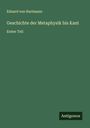 Eduard Von Hartmann: Geschichte der Metaphysik bis Kant, Buch