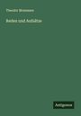 Theodor Mommsen: Reden und Aufsätze, Buch