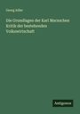 Georg Adler: Die Grundlagen der Karl Marxschen Kritik der bestehenden Volkswirtschaft, Buch