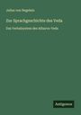 Julius Von Negelein: Zur Sprachgeschichte des Veda, Buch