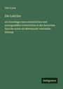 Otto Lyon: Die Lektüre, Buch