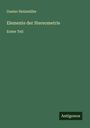 Gustav Holzmüller: Elemente der Stereometrie, Buch