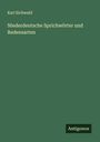 Karl Eichwald: Niederdeutsche Sprichwörter und Redensarten, Buch