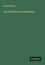 Franz Mehring: Zur Geschichte der Philosophie, Buch