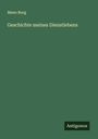 Meno Burg: Geschichte meines Dienstlebens, Buch