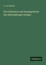 C. Von Decker: Die Schlachten und Hauptgefechte des Siebenjährigen Krieges, Buch
