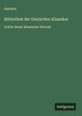 Anonym: Bibliothek der Deutschen Klassiker, Buch