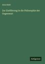Alois Riehl: Zur Einführung in die Philosophie der Gegenwart, Buch