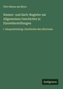 Otto Henne Am Rhyn: Namen- und Sach-Register zur Allgemeinen Geschichte in Einzeldarstellungen, Buch