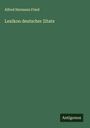 Alfred Hermann Fried: Lexikon deutscher Zitate, Buch