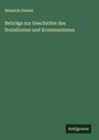 Heinrich Dietzel: Beiträge zur Geschichte des Sozialismus und Kommunismus, Buch