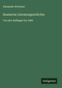 Alexander Brückner: Russische Literaturgeschichte, Buch