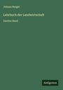 Johann Burger: Lehrbuch der Landwirtschaft, Buch