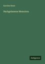 Karoline Bauer: Nachgelassene Memoiren, Buch