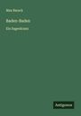 Max Barack: Baden-Baden, Buch