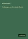 Bernhard Baader: Volkssagen aus dem Lande Baden, Buch