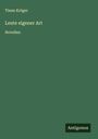Timm Kröger: Leute eigener Art, Buch