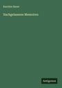 Karoline Bauer: Nachgelassene Memoiren, Buch