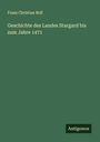 Franz Christian Boll: Geschichte des Landes Stargard bis zum Jahre 1471, Buch