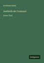 Ferdinand Hand: Aesthetik der Tonkunst, Buch
