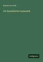 Konrad Von Orell: Alt-französische Grammatik, Buch
