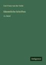 Carl Franz Van Der Velde: Sämmtliche Schriften, Buch