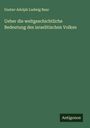 Gustav Adolph Ludwig Baur: Ueber die weltgeschichtliche Bedeutung des israelitischen Volkes, Buch