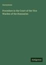 Anonymous: Procedure in the Court of the Vice Warden of the Stannaries, Buch