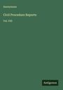 Anonymous: Civil Procedure Reports, Buch