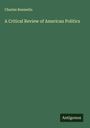 Charles Reemelin: A Critical Review of American Politics, Buch