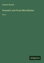 Andrew Becket: Dramatic and Prose Miscellanies, Buch