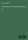 Henry Brougham: Contributions to the Edinburgh Review, Buch