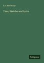 R. J. Macgeorge: Tales, Sketches and Lyrics, Buch