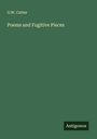 G. W. Cutter: Poems and Fugitive Pieces, Buch