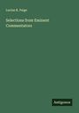 Lucius R. Paige: Selections from Eminent Commentators, Buch