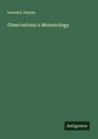 Leonard Jenyns: Observations n Meteorology, Buch