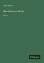 John Doran: Miscellaneous Works, Buch