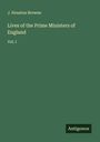 J. Houston Browne: Lives of the Prime Ministers of England, Buch