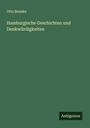 Otto Beneke: Hamburgische Geschichten und Denkwürdigkeiten, Buch