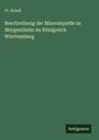 Fr. Krauß: Beschreibung der Mineralquelle zu Mergentheim im Königreich Württemberg, Buch