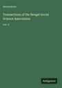 Anonymous: Transactions of the Bengal Social Science Association, Buch