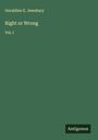 Geraldine E. Jewsbury: Right or Wrong, Buch
