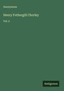 Anonymous: Henry Fothergill Chorley, Buch
