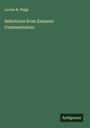Lucius R. Paige: Selections from Eminent Commentators, Buch