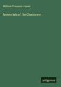 William Chauncey Fowler: Memorials of the Chaunceys, Buch