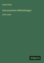Rudolf Wolf: Astronomische Mittheilungen, Buch